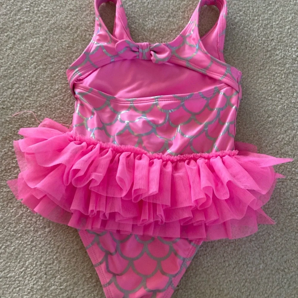 Cat& Jack Pink Mermaid Tutu Swimsuit size 3T